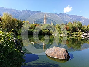 The beautiful, elegant and fascinating three pagodas in Yunnan